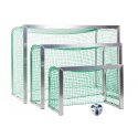 Sport-Thieme Mini-Fussballtor mit anklappbaren Netzbügeln 1,20x0,80 m, Tortiefe 0,70 m, Inkl. Netz, grün (MW 4,5 cm)