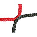Knotenloses Herrenfussballtornetz Schwarz-Rot