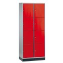 Armoire à casiers « S 4000 Intro » (4 casiers superposés) Rouge feu (RAL 3000), 195x82x49 cm/ 8 compartiments, 195x82x49 cm/ 8 compartiments, Rouge feu (RAL 3000)