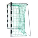 Sport-Thieme Handballtor frei stehend mit patentierter Eckverbindung, 3x2 m Schwarz-Silber, Mit anklappbaren Netzbügeln, Mit anklappbaren Netzbügeln, Schwarz-Silber