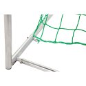 Sport-Thieme Handballtor frei stehend mit patentierter Eckverbindung, 3x2 m Mit anklappbaren Netzbügeln, Schwarz-Silber