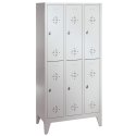 C+P Doppel-Garderobenschrank "S 2000 Classic" mit 15 cm hohen Füssen 185x90x50 cm/ 6 Fächer, 30 cm