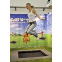 Eurotramp Bodentrampolin Kids Tramp "Playground Mini" Sprungtuch eckig, Mit Fallschutzplatten, Ohne Zusatzbeschichtung