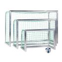 Minibut d'entraînement en alu Sport-Thieme® « Professional Compact », coloris aluminium naturel 1,20x0,80 m, Filet inclus, vert (mailles 10 cm)