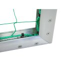 Minibut d'entraînement en alu Sport-Thieme® « Professional Compact », coloris aluminium naturel 1,20x0,80 m, Filet inclus, vert (mailles 10 cm)