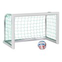 Sport-Thieme Mini-Fussballtor "Professional Kompakt", Weiss-Pulverbeschichtet 1,20x0,80 m, Inkl. Netz, grün (MW 10 cm)