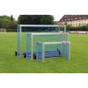 Mini but de football Sport-Thieme « Safety » avec PlayersProtect 1,20x0,80 m, Filet inclus, vert (mailles 10 cm)