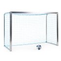 Sport-Thieme Mini-Fussballtor mit anklappbaren Netzbügeln 2,40x1,60 m, Tortiefe 1,00 m, Inkl. Netz, blau (MW 4,5 cm)