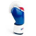 Gant de boxe Sport-Thieme « Sparring » Blanc-bleu-rouge, 8 oz.