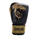 Super Pro Boxhandschuhe "Undisputed" Schwarz-Gold, Grösse XS