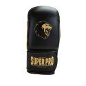 Super Pro Boxhandschuhe "Victor" Schwarz-Gold, XL