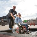 Eurotramp Rollstuhl-Bodentrampolin "Playground" Mit Fallschutzplatten