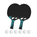 Kit de raquettes de tennis de table « Tacteo 50 » Balles blanches