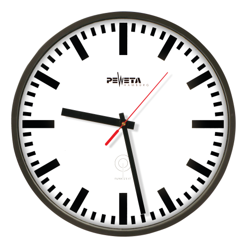 Horloge murale Peweta en plastique, radiopilotée