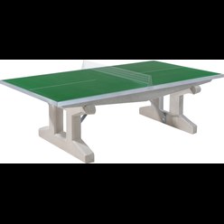 Sport-Thieme Table de tennis de table en béton polymère « Premium »  Pieds courts, autostable, Vert