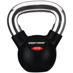 Sport-Thieme Kettlebell
 gummiert mit glattem Chrom-Griff