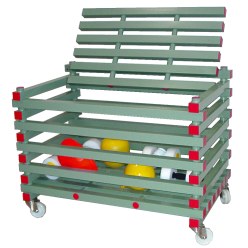 REA Kunststoff-Materiallagerungswagen Mit Deckel