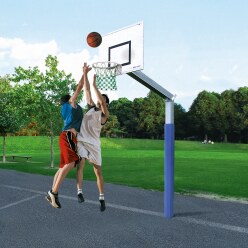  But de basket Sport-Thieme « Fair Play » avec filet en corde Hercules 