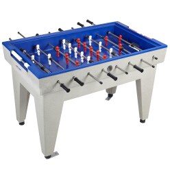 Table de baby-foot en béton polymère Bleu