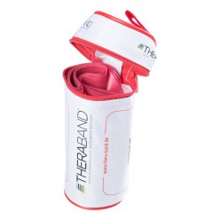 TheraBand Fitnessband 250 cm in Reissverschlusstasche Rot, medium