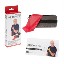 TheraBand 250 cm in Reissverschlusstasche Rot, medium