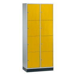 Armoire à casiers « S 4000 Intro » (4 casiers superposés) Orangé jaune (RAL 2000), 195x122x49 cm/ 12 compartiments