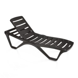 Chaise longue en plastique « Capriccio » Anthracite