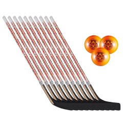 Kit de street-hockey « Enfant » + 3 balles
