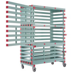 REA Kunststoff-Regalwagen, abschliessbar