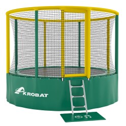 Trampoline Akrobat « Gallus » ø 3,60 m, Vert-jaune