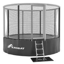 Trampoline Akrobat « Gallus » ø 3,60 m, Gris-noir