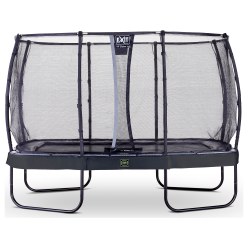 Exit® Trampolin "Elegant Premium Rechteckig" mit Sicherheitsnetz 214x366 cm, Schwarz