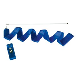 Ruban de gymnastique Sport-Thieme avec baguette « Entraînement » Bleu, Compétition, 6 m