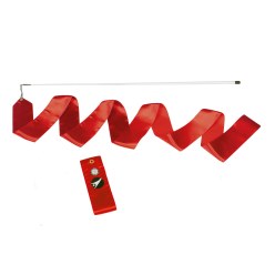Ruban de gymnastique Sport-Thieme avec baguette « Entraînement » Rouge, Entraînement, 4 m
