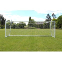  Sport-Thieme But de stade 7,32x2,44m, blanc, autostable,  avec support de filet libre SimplyFix