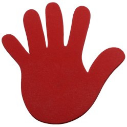 Sport-Thieme® Bodenmarkierung Rot, Hand, 14,5 cm