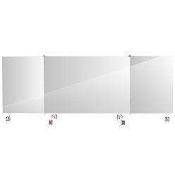 Miroir en cristal mobile 4,00x1,98 m (lxH), 3 pces., pliable