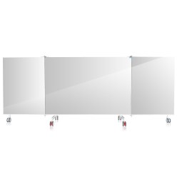 Miroir en cristal mobile 5,00x1,98 m (lxH), 3 pces., pliable