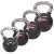 Sport-Thieme® Kettlebell Set gummiert mit Chrom-Griff