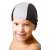 Bonnet de bain en textile Noir-blanc, Enfant