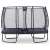 Exit® Trampolin "Elegant Premium Rechteckig" mit Sicherheitsnetz 214x366 cm, Schwarz